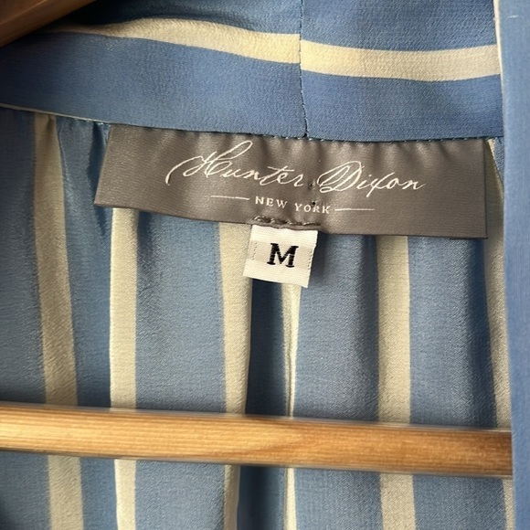 Hunter Dixon Anthropologie 100% Silk Sleeveless Mini Dress Bow Tie Size Medium - Picture 8 of 10